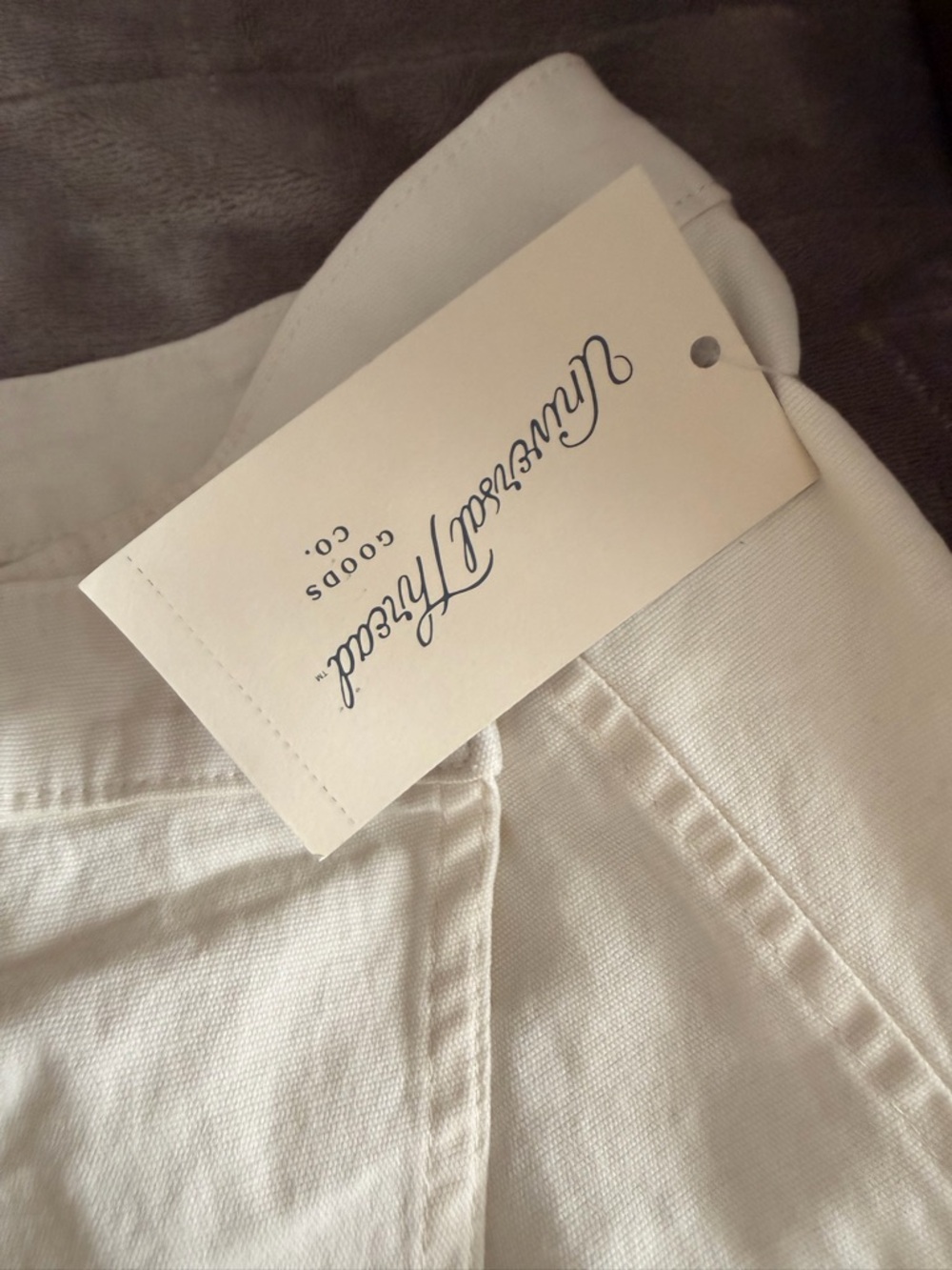Classic Cream Denim women’s skirt - Neutral - Picture 4 of 5